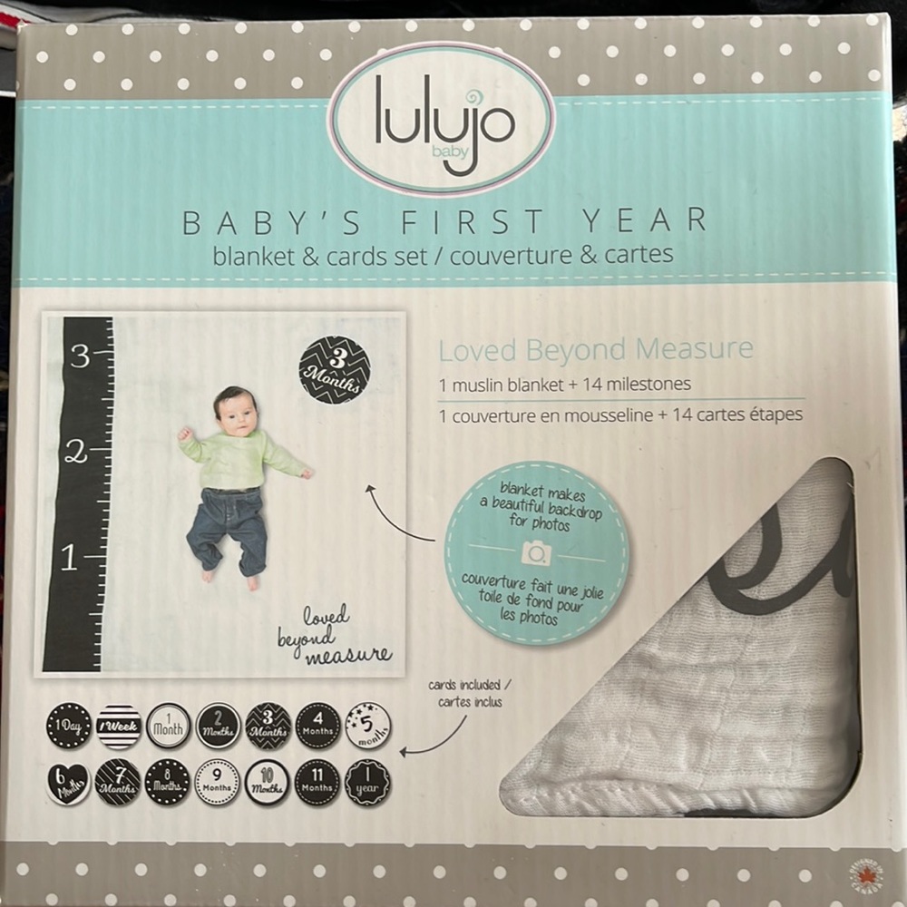 NIB Baby’s First Year Blanket and Cards set
